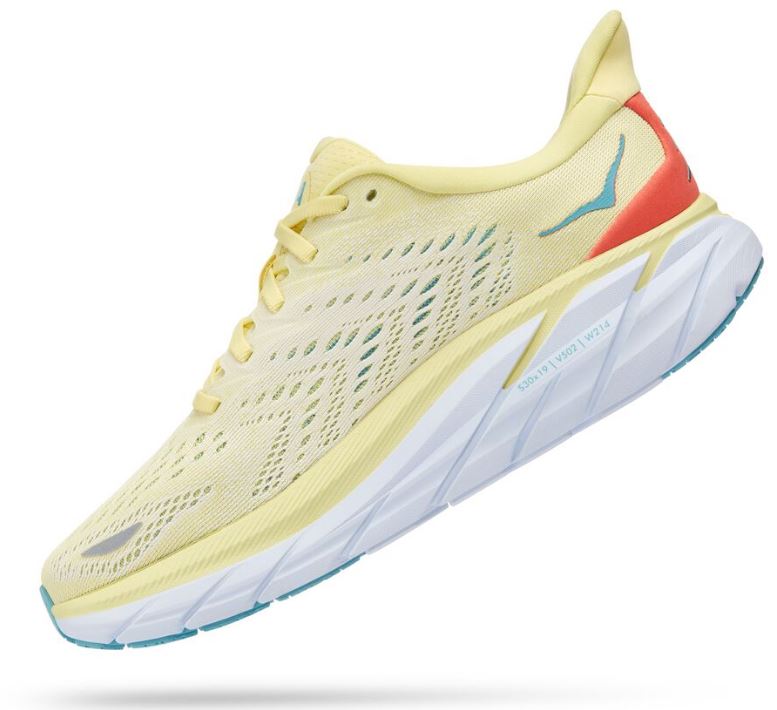 Hoka Yellow Pear/Sweet Corn Clifton 8 Womens Running Shoes 1119394-YPSC