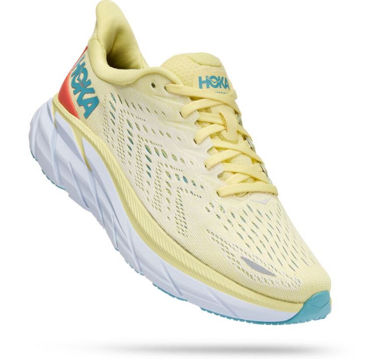 Hoka Yellow Pear/Sweet Corn Clifton 8 Womens Running Shoes 1119394-YPSC