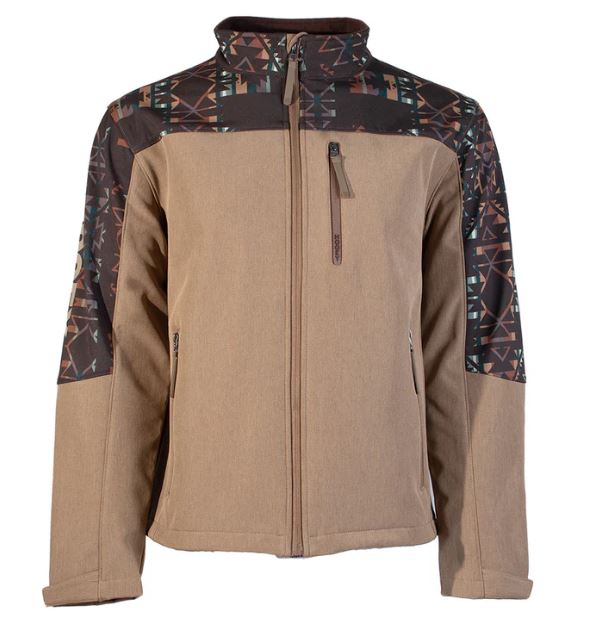 Hooey Aztec/Tan Softshell Men's Jacket HJ129AZTN