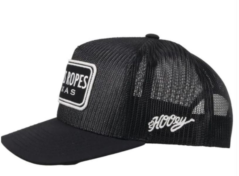 Hooey Black And White Cactus Ropes Texas Cap CR075