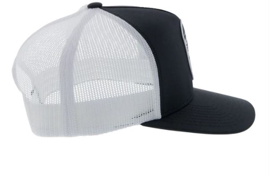 Hooey Black And White Cheyenne Mens Trucker Hat 2044T-BKWH
