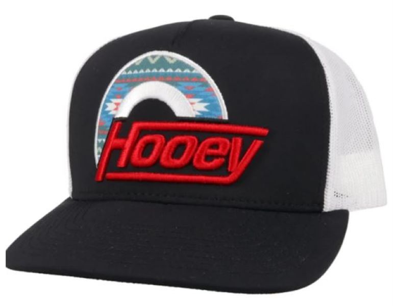 Hooey Black And White Suds Trucker Hat 2115T-BKWH