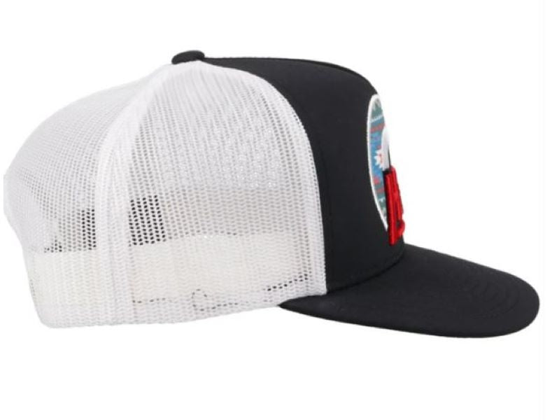 Hooey Black And White Suds Trucker Hat 2115T-BKWH