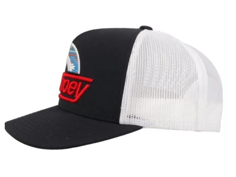 Hooey Black And White Suds Trucker Hat 2115T-BKWH