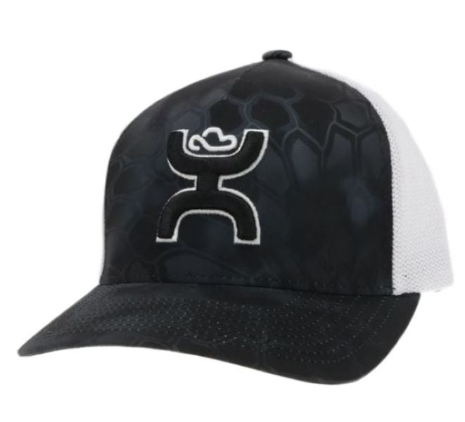 Hooey Black And White With Print Bass Logo Cap 2155T-BKWH