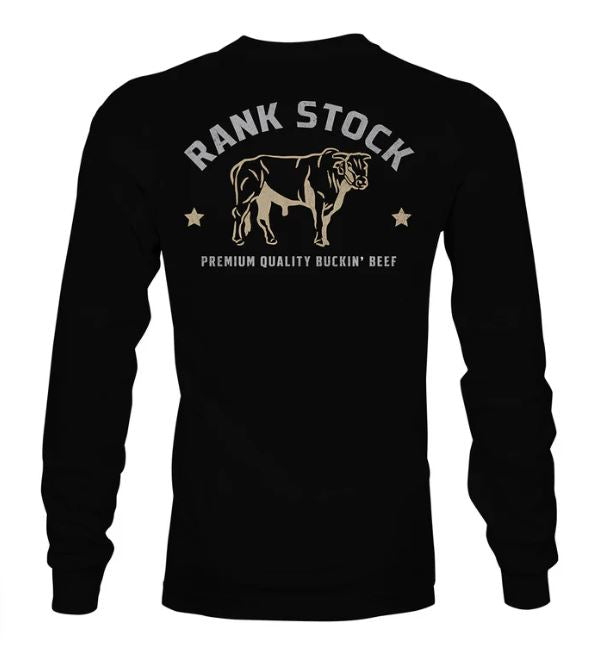 Hooey Black Charbray Long Sleeve Tshirt HT1784BK