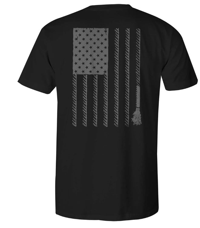 Hooey Black Liberty Roper with Flag Short Sleeve T-Shirt with Pocket HT1680BK
