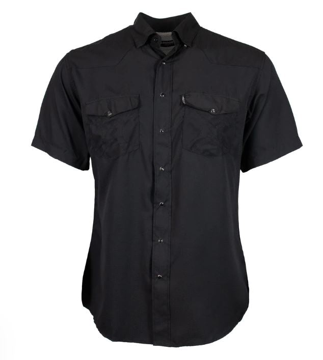Hooey Black Sol Collared Shoe Sleeve Men's Pearl Snap Shirt HT1610BK