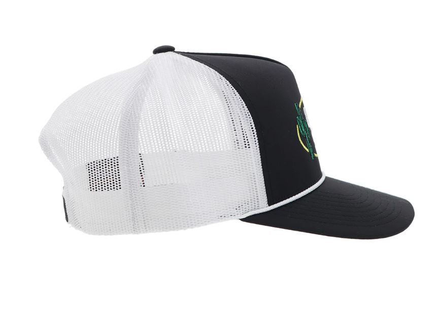 Hooey Black/White Cactus Ropes Ball Cap CR106