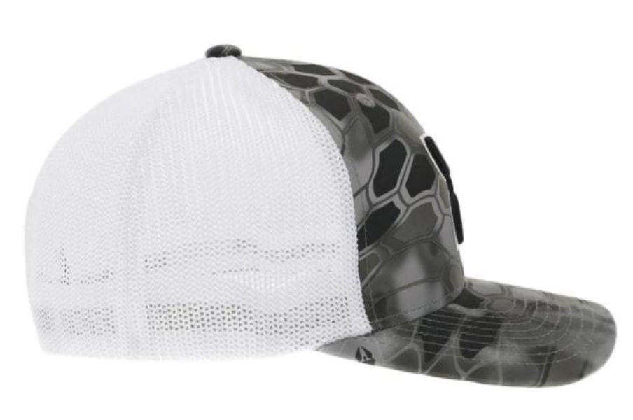 Hooey Black/White With Grey Bass Flexfit Mens Cap 2155GYWH