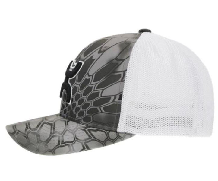 Hooey Black/White With Grey Bass Flexfit Mens Cap 2155GYWH