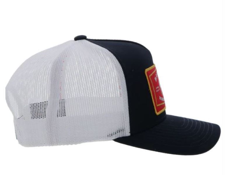 Hooey Black/White With Red And Yellow Rank Stock Hat 2361T-BKWH