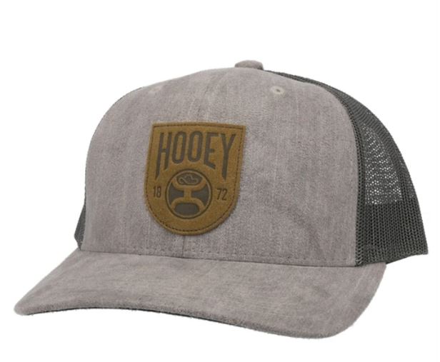Hooey Bronx Grey And Charcoal Trucker Patch Hat 2103T-GYCH