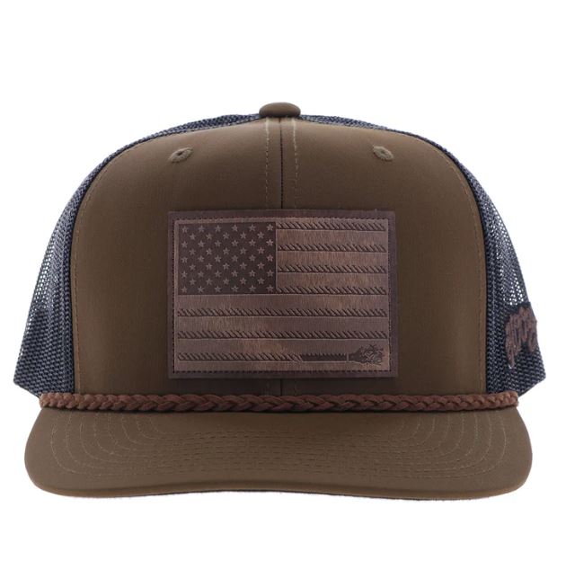 Hooey Brown/Black Hat Youth Liberty Roper Hat With Leather Patch 2510-BRBK-Y