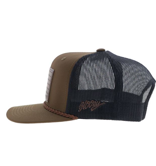 Hooey Brown/Black Hat Youth Liberty Roper Hat With Leather Patch 2510-BRBK-Y