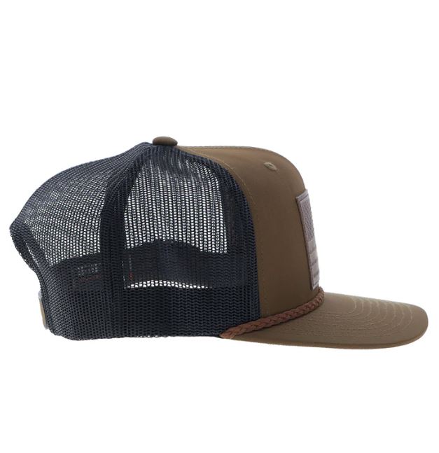 Hooey Brown/Black Hat Youth Liberty Roper Hat With Leather Patch 2510-BRBK-Y