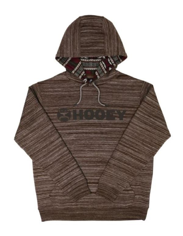 Hooey Brown Space Dye Lock Up Logo Hoody for Men HH1177BR