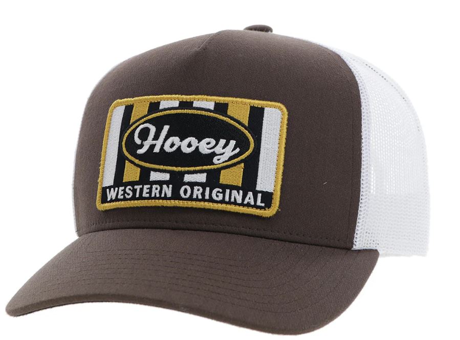 Hooey Brown/White Sudan Patch Ball Cap 2411T