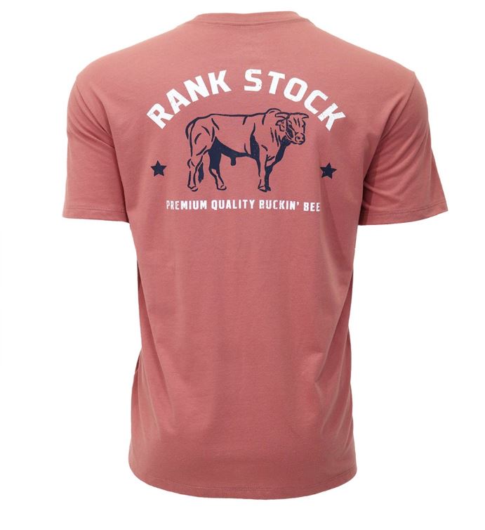 Hooey Charbray/Light Mahogany with White/Navy Logo Men's Crew Neck T-Shirt HT1684DKPK