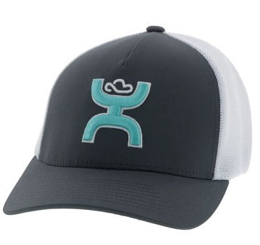 Hooey Coach Grey/White Men's Curved Bill Hat 2012GYWH-01