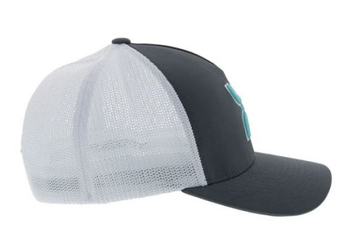 Hooey Coach Grey/White Men's Curved Bill Hat 2012GYWH-01