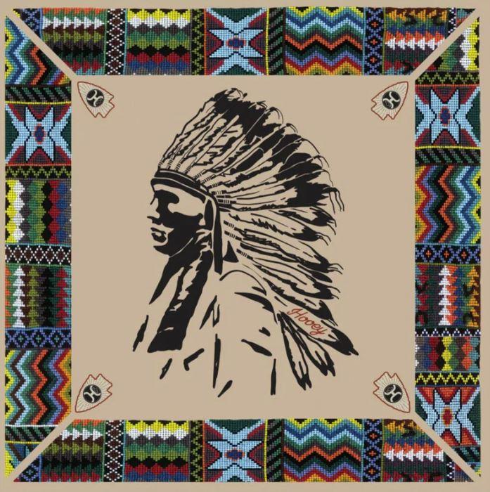 Hooey Cream/Multi Satin Wild Rag 20-QUANAH-1