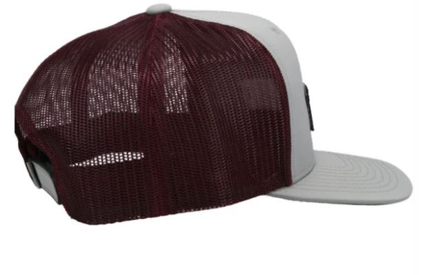 Hooey Grey And Maroon Lock Up Ball Cap With Patch 2113T-GYMA