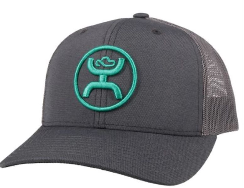 Hooey Grey And Turquoise O-Classic Mens Trucker Cap 2109T-GY