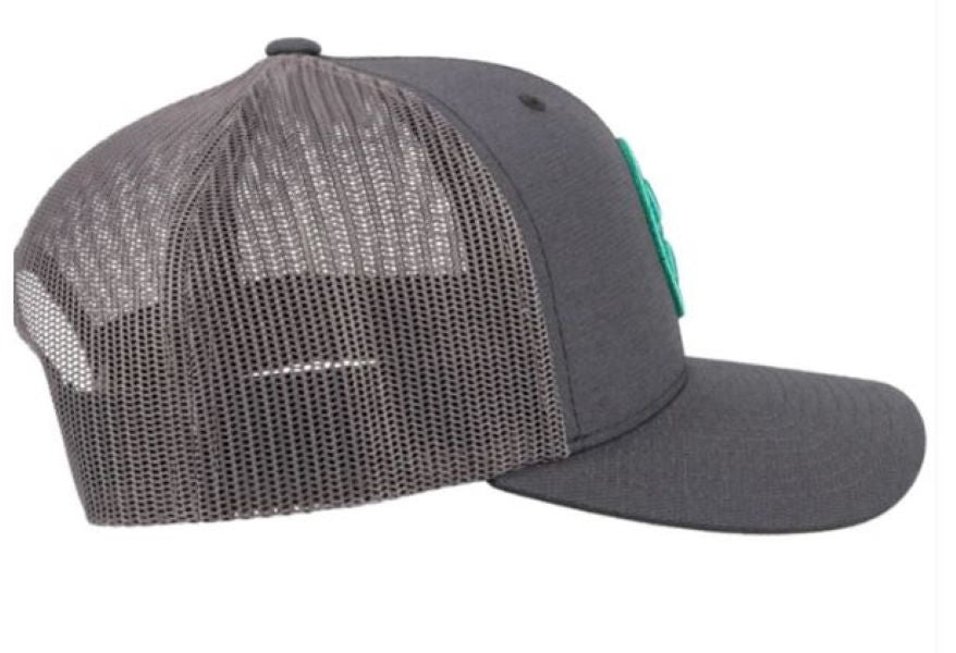Hooey Grey And Turquoise O-Classic Mens Trucker Cap 2109T-GY