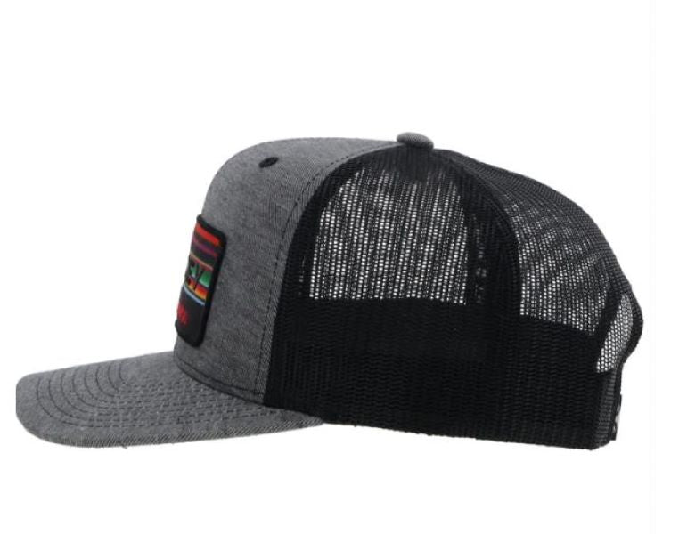 Hooey Grey/Black Horizon Hat With Serape/Black Patch 2335T-GYBK