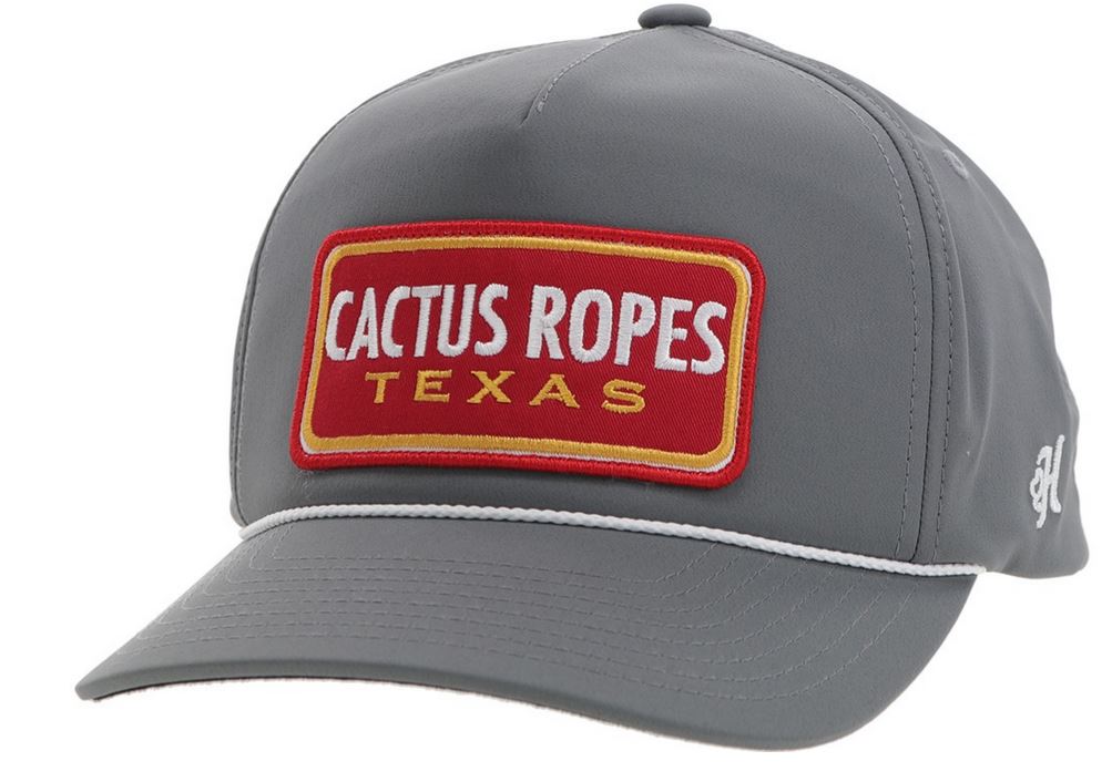 Hooey Grey Cactus Ropes Patch Snapback Cap CR105