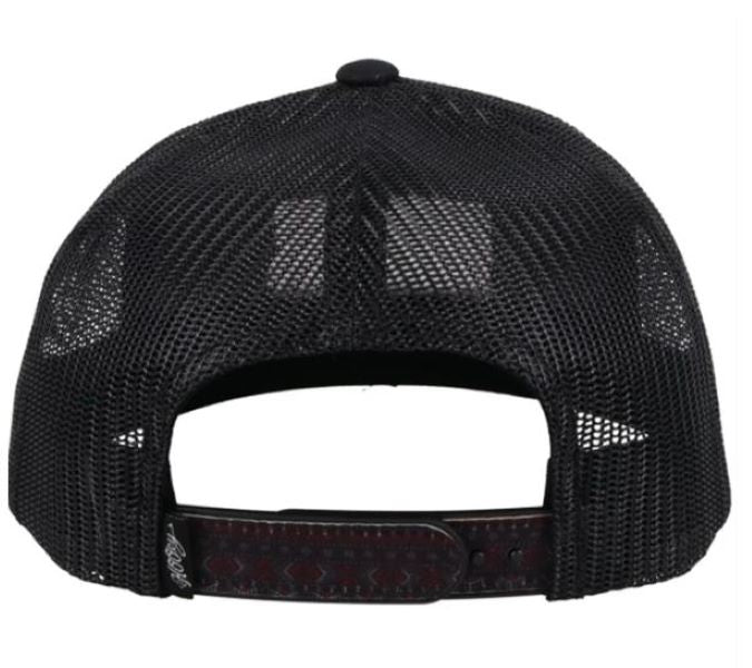 Hooey Maroon And White Doc Aztec Print Mens Cap With Patch 2102T-RDBK