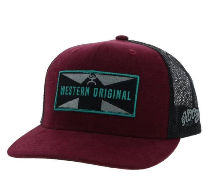 Hooey Maroon/Black Holley Snapback Hat 2229T-MABK