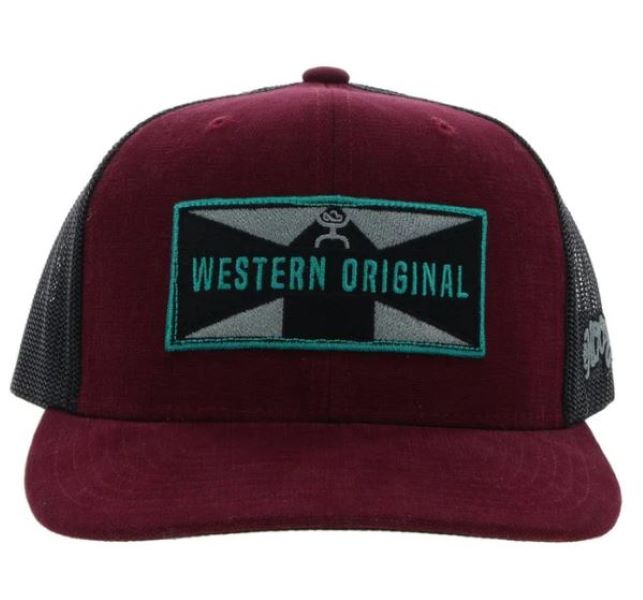 Hooey Maroon/Black Holley Snapback Hat 2229T-MABK