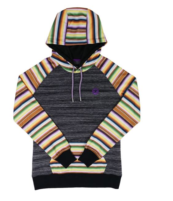 Hooey Multicolored Catalina Black Space Dye Serape Womens Hoody HH1167BKSP