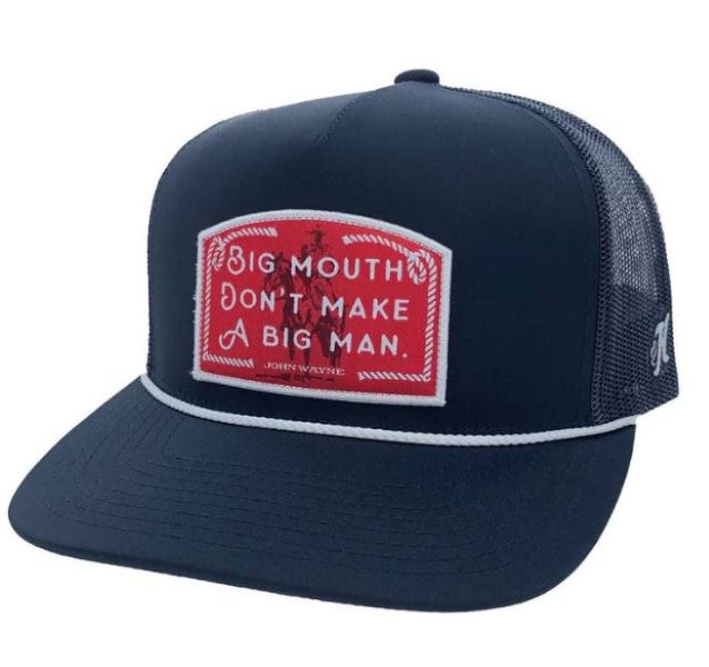 Hooey Navy w/Red & White Patch John Wayne Snapback Hat 2267T-NV