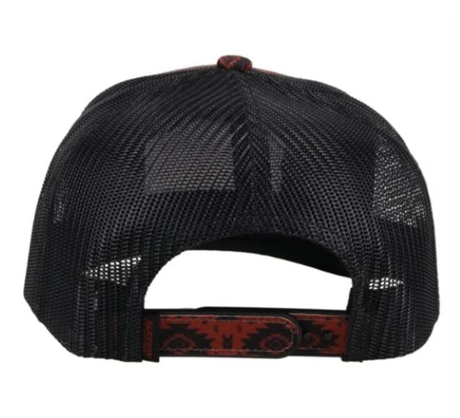 Hooey Rust And Black Tribe Roughy Printed Mens Cap With Patch 4040T-RUBK