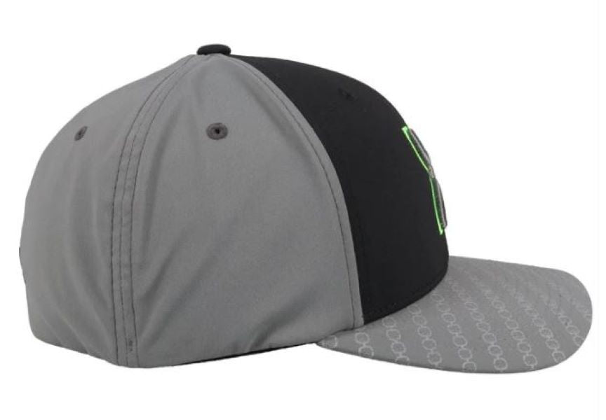 Hooey SOLO Lll Men's Size S/M Black/Grey Lime Logo Cap 2119BKGY