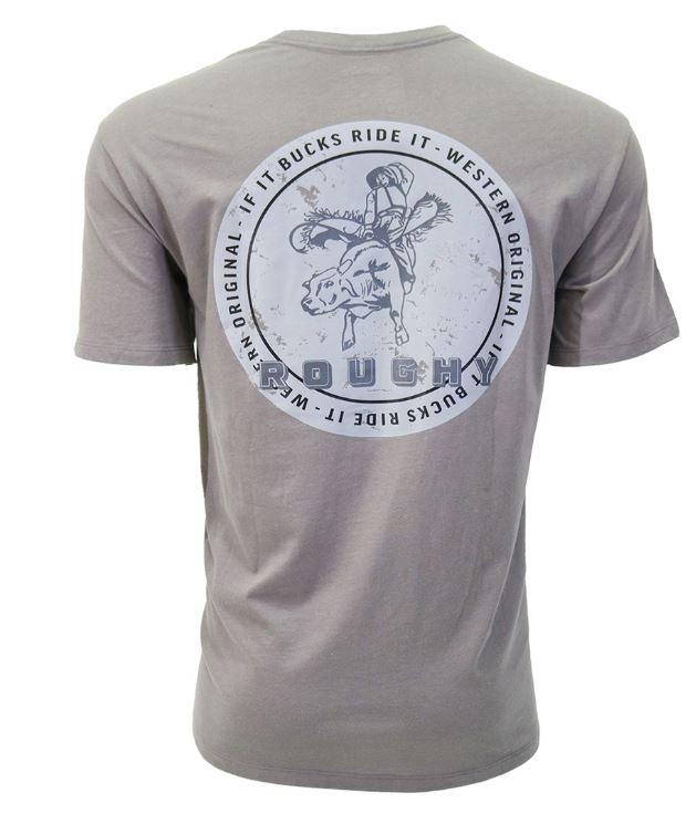 Hooey Steel Grey 'Lucky Strike' Roughy Men's T-Shirt RT1517DKGY