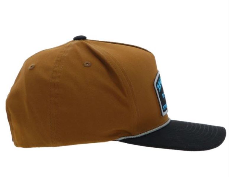 Hooey Tan Comal Hat With Blue/Black/Grey Patch 2368T-TN