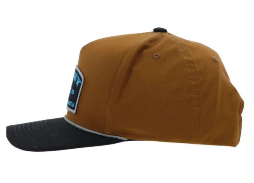 Hooey Tan Comal Hat With Blue/Black/Grey Patch 2368T-TN