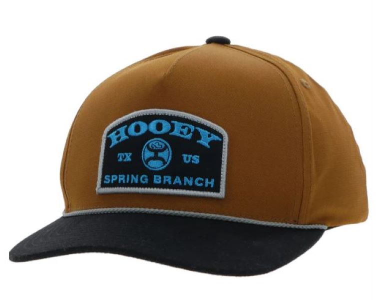 Hooey Tan Comal Hat with Blue/Black/Grey Patch 2368T-TN