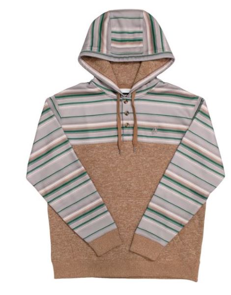 Hooey Tan with Multi Color Jimmy Stripes Hoody HH1194TN