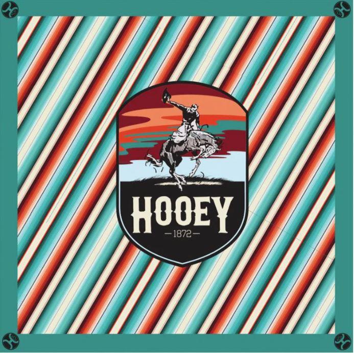 Hooey Turquoise/Serape 'Cheyenne' Satin Wild Rag 20-CHEYENNE-1