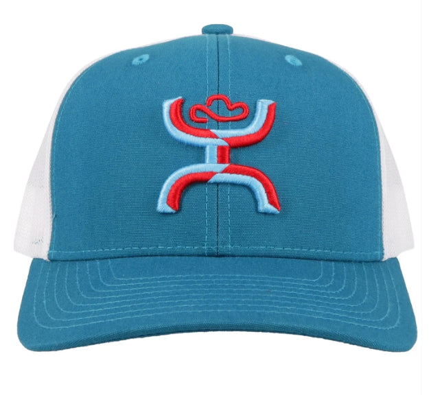 Hooey Turquoise/White Sterling Cap 2106T-TQWH