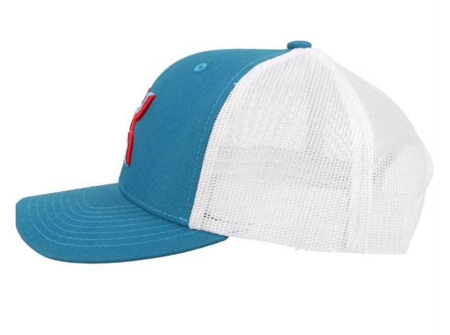 Hooey Turquoise/White Sterling Cap 2106T-TQWH