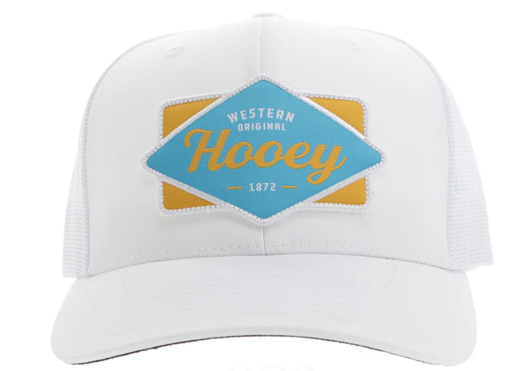 Hooey White Diamond Patch Snapback Cap 2422T-WH