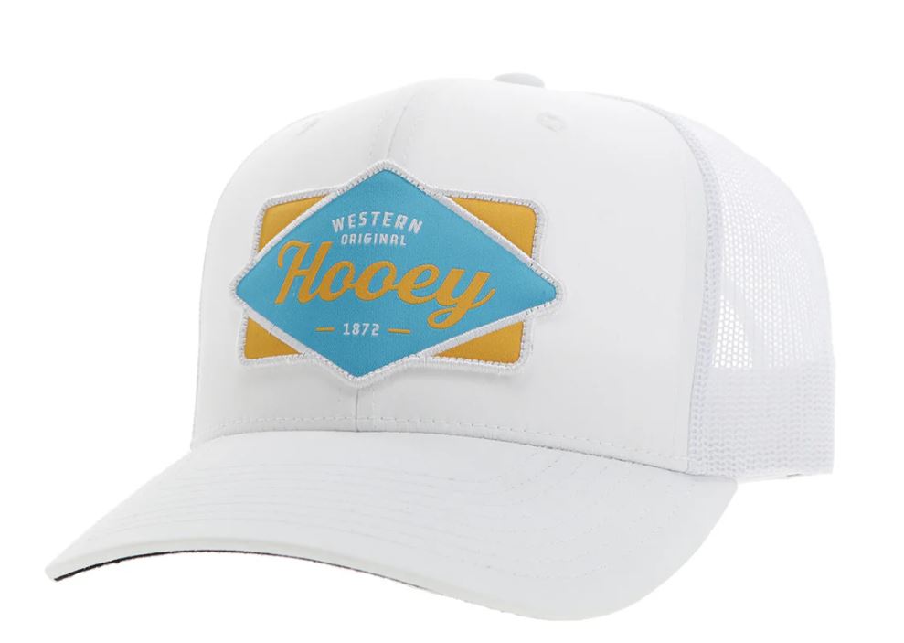 Hooey White Diamond Patch Snapback Cap 2422T-WH