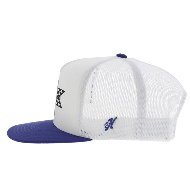 Hooey White 'Pabst Blue Ribbon' Snapback Hat With White Blue And Red Patch 2576T-WH