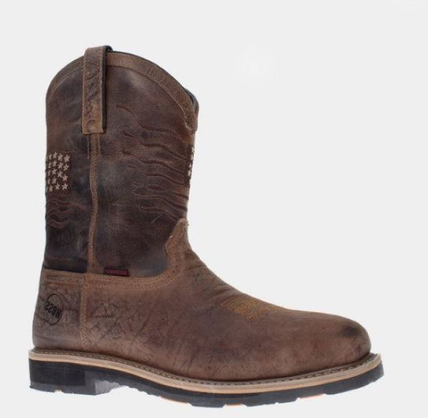 Hoss Boots Brown Rushmore Western Rancher Soft Toe Mens Work Boots 92060